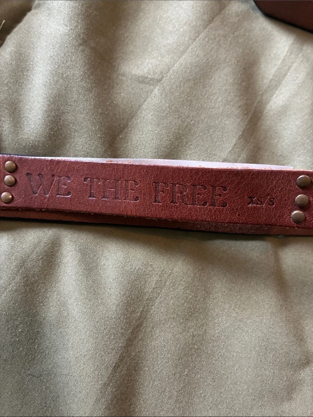 We The Free Brown Leather Belt with Buckle XS/S
